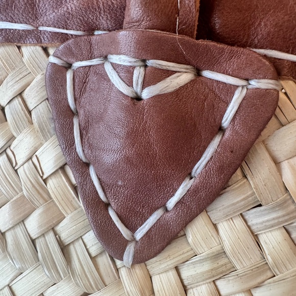 Anthropologie Style shopping bag Leather Trim Tote - Picture 6 of 6